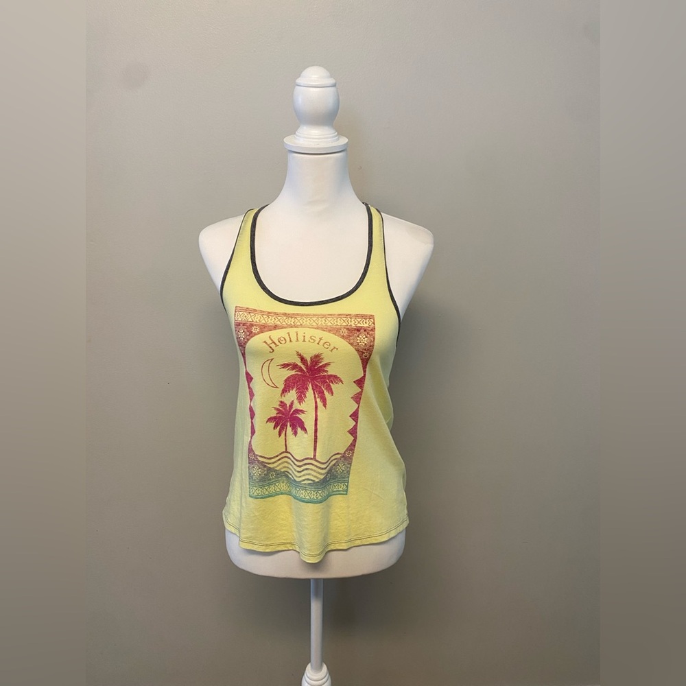Hollister Tropical Yellow Racerback Tank Top